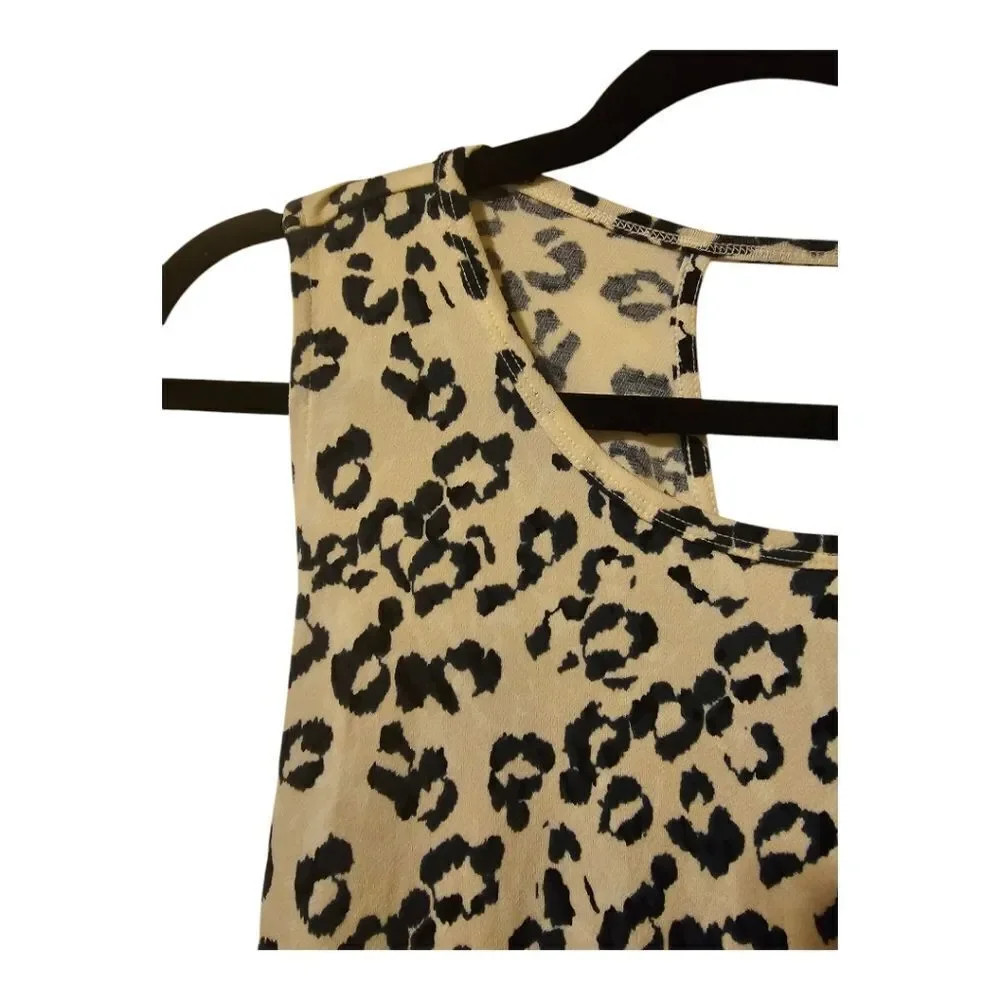 BANANA REPUBLIC Crossback Midi Dress Navy Off White Leopard‎ Print - Size Large - Picture 6 of 12